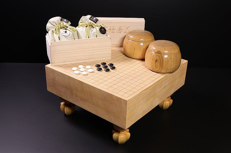 囲碁 囲碁盤 碁石セット へそ付き 天然木（¥17,400） - 囲碁