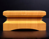日向榧製 駒台 卓上2寸盤用 飾り彫 1対 KMD-HKTH-211-07