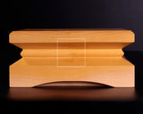 日向榧製 駒台 卓上2寸盤用 飾り彫1対 ＊訳有品 KMD-HKTH-211-09