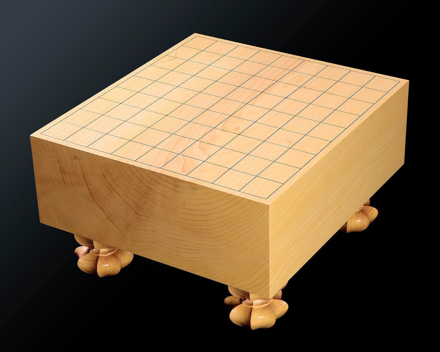 本榧製 卓上碁盤 板目 3枚継ぎ 箱入 囲碁、将棋 骨董品、美術品-