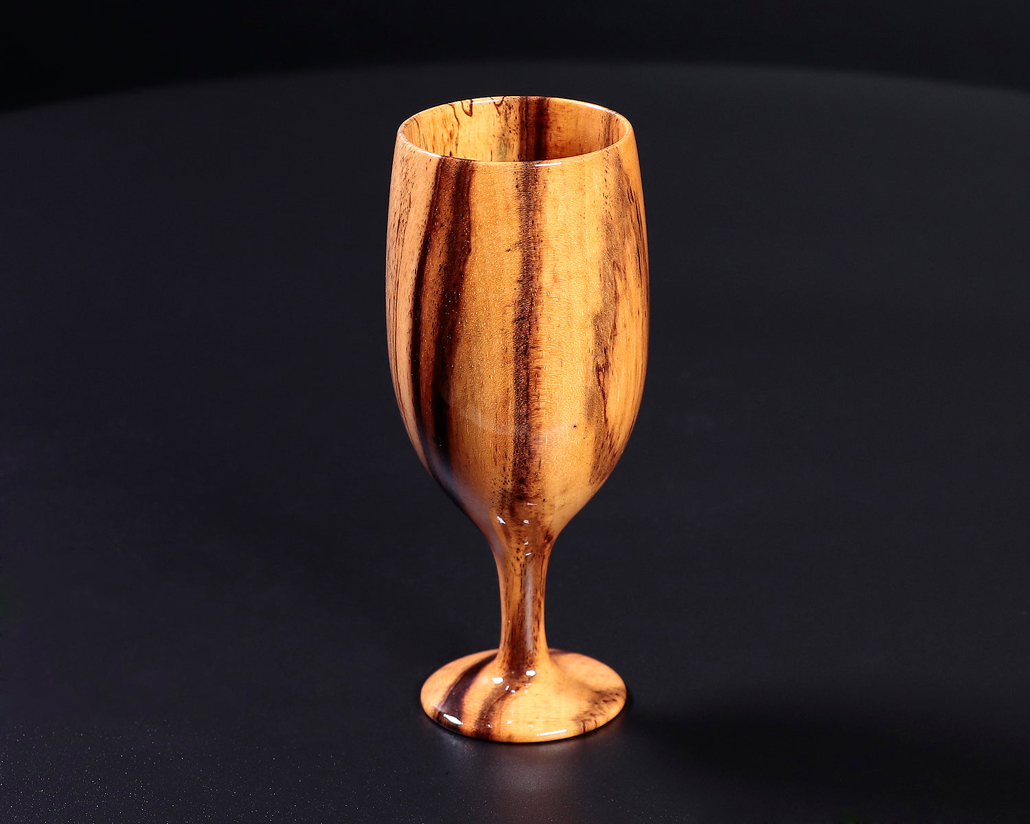 高級銘木黒柿茶さじなすナス茄子デザイン彫刻アート工芸品匠の手仕事 国産銘木の最高峰 黒柿 孔雀杢 ゴールド金具・Chouette」木軸