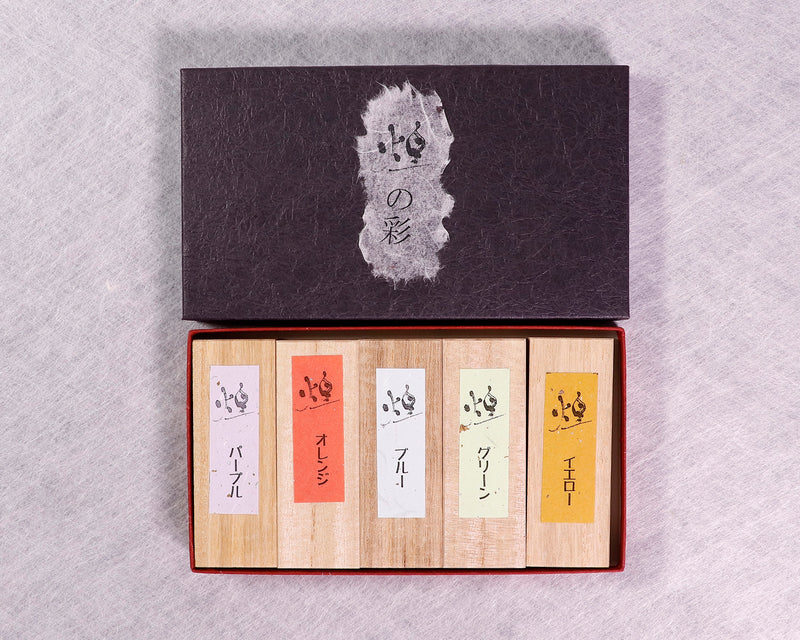 Suzuka-sumi  "Kira-no-Irodori" 5 color ink stick set