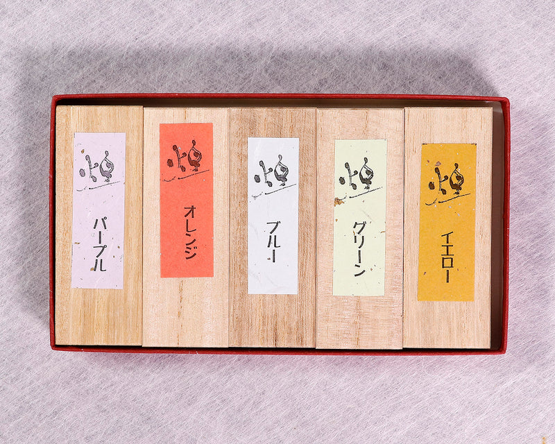 Suzuka-sumi  "Kira-no-Irodori" 5 color ink stick set