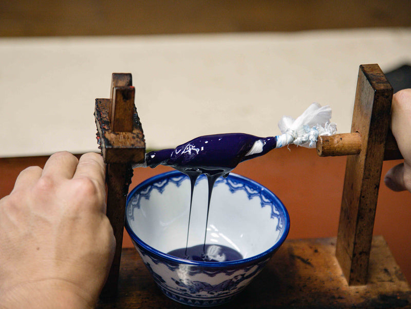 "Maeda Blue" Lacquer Finish Go bowls for size ~34 Go stones JAC-MDS-410-03