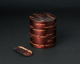 『2025 Christmas SALE』511-CSP-07 【Christmas gift set featuring a Bizen ware Nami Yu-nomi / Pottery Japanese Tea cup and a Yatsuyanagi All-bark Tea Caddy Small-type + Chami [Tea spoon] (plain bark)】