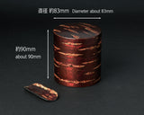 『2025 Christmas SALE』511-CSP-07 【Christmas gift set featuring a Bizen ware Nami Yu-nomi / Pottery Japanese Tea cup and a Yatsuyanagi All-bark Tea Caddy Small-type + Chami [Tea spoon] (plain bark)】