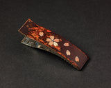 Wild mountain cherry bark crafts shop "Yatsu-yanagi" made Hair clip / Large (Sakura) 402-YGK-27