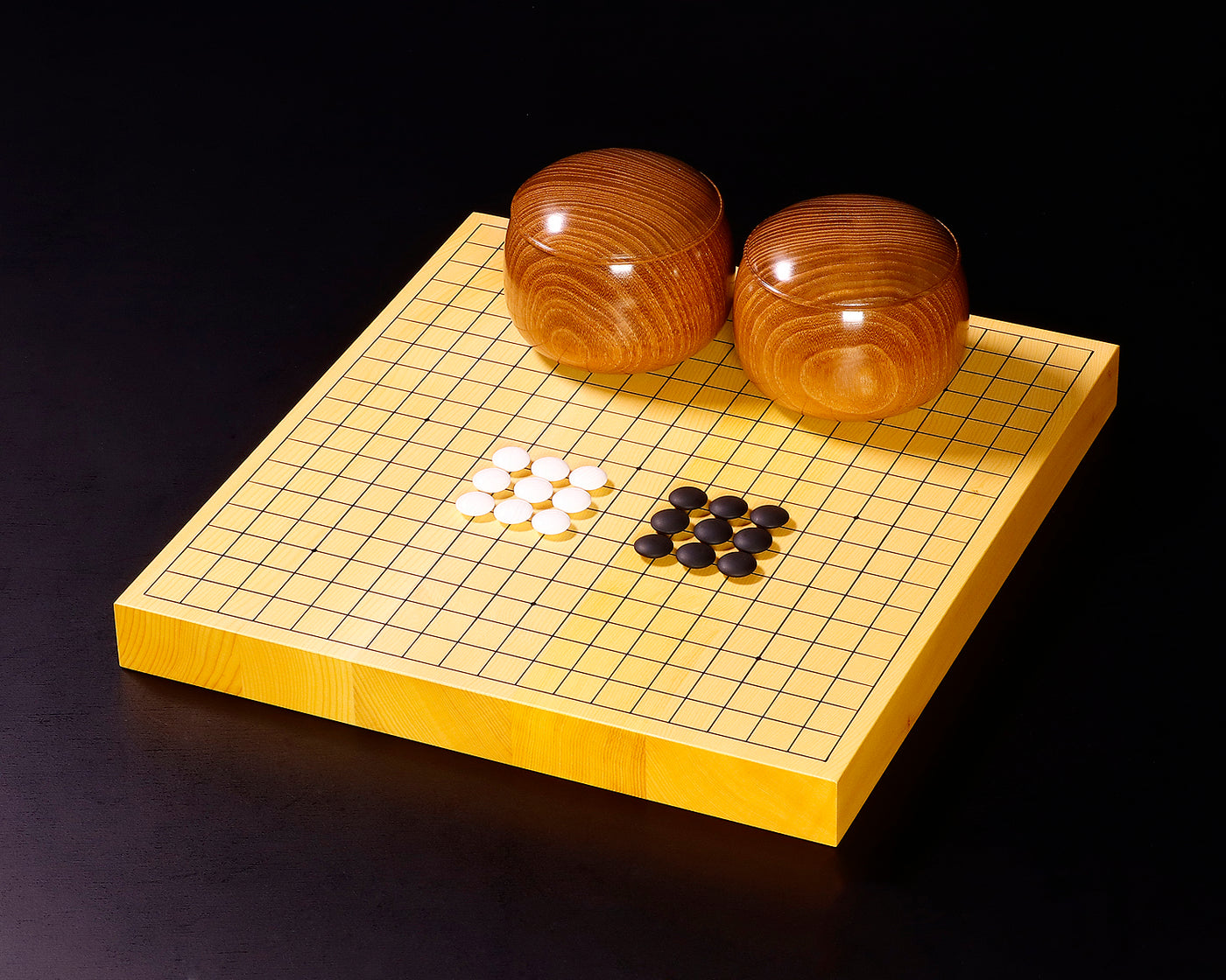 409-D15S-05 15㎜碁石用卓上碁盤3点セット – kurokigoishiten