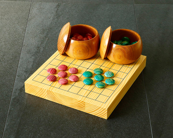 『2025 クリスマスSALE』 511-C9R-02 クリスマスカラー碁石 9路盤セット