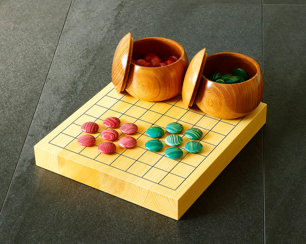 『2025 クリスマスSALE』 511-C9R-03 クリスマスカラー碁石 9路盤セット