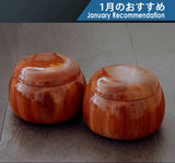 NS-508-21 Mr. NISHIKAWA made Mokkoku [Japanese Ternstroemia] Go bowls for size - 40 Go stones GKMK-NS40-507-01 601-RC-09