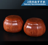 Wood craftsman "Kai-shi (懐志)" made "Karin / Chinese quince" Dodecagonal Go bowls  602-RC-09