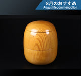 懐志作 「欅（けやき）ペア碁笥」 ～36号碁石用 608-RC-07