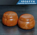 木工工芸家 川下幸徳氏製作 屋久杉碁笥 光明杢 特大 ~36号碁石用 JAC-YBK-502-GK36-01 609-RC-09