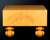 八街碁盤店 盤師 三浦勝巳製作 日本産本榧脚付碁盤 木表 5.1寸 ＊歯車盛り仕上げ No.70001