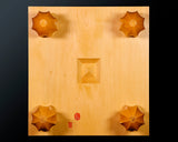 八街碁盤店 盤師 三浦勝巳製作 日本産本榧脚付碁盤 木表 5.1寸 ＊歯車盛り仕上げ No.70001