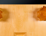 八街碁盤店 盤師 三浦勝巳製作 日本産本榧脚付碁盤 木表 5.1寸 ＊歯車盛り仕上げ No.70001