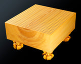 八街碁盤店 盤師 三浦勝巳製作 日本産本榧脚付碁盤 木裏 5.3寸 ＊歯車盛り仕上げ No.70002