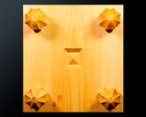 八街碁盤店 盤師 三浦勝巳製作 日本産本榧脚付碁盤 木裏 5.3寸 ＊歯車盛り仕上げ No.70002