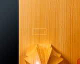 八街碁盤店 盤師 三浦勝巳製作 日本産本榧脚付碁盤 木裏 5.3寸 ＊歯車盛り仕上げ No.70002