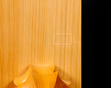 八街碁盤店 盤師 三浦勝巳製作 日本産本榧脚付碁盤 木裏 5.3寸 ＊歯車盛り仕上げ No.70002