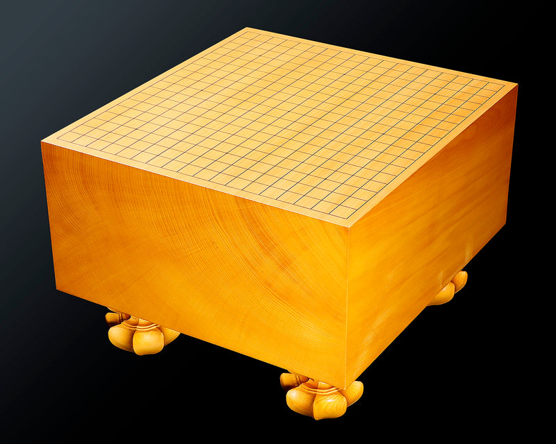 China grown Hon Kaya Masame Go board with legs 7.0-sun / 21.4 cm thick *Off-spec No.71136