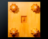 China grown Hon Kaya Masame Go board with legs 7.0-sun / 21.4 cm thick *Off-spec No.71136