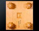 Contemporary Master Go board Craftsman Mr.Kumasu made China grown Hon Kaya Masame Go board with legs 6.2-sun / 19.0 cm thick *Off-spec No.71137