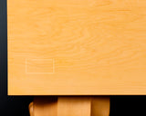Contemporary Master Go board Craftsman Mr.Kumasu made China grown Hon Kaya Masame Go board with legs 6.2-sun / 19.0 cm thick *Off-spec No.71137