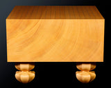 Contemporary Master Go board Craftsman Mr.Kumasu made China grown Hon Kaya Masame Go board with legs 6.4-sun / 19.4 cm thick No.71138