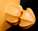 Contemporary Master Go board Craftsman Mr.Kumasu made China grown Hon Kaya Masame Go board with legs 6.4-sun / 19.4 cm thick No.71138