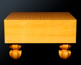 China grown Hon Kaya Masame Go board with legs 6.8-sun / 15.2 cm thick No.71139F
