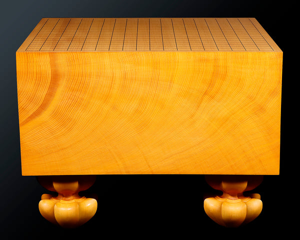 中国産本榧脚付碁盤 天柾 6.8寸 No.71140F