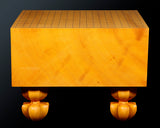 China grown Hon Kaya made Shihou-masa Go board with legs (6.0-sun/184 mm thick) No.71141F *Off-spec