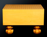China grown Hon Kaya made Shihou-masa Go board with legs (6.0-sun/184 mm thick) No.71141F *Off-spec