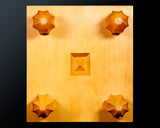 China grown Hon Kaya made Shihou-masa Go board with legs (6.0-sun/184 mm thick) No.71141F *Off-spec