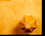 China grown Hon Kaya made Shihou-masa Go board with legs (6.0-sun/184 mm thick) No.71141F *Off-spec