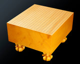 China grown Hon Kaya made Shihou-masa Go board with legs (6.0-sun/184 mm thick) No.71141F *Off-spec