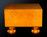 China grown Hon Kaya made Ten-masa Go board with legs (6.7-Sun/204 mm thick) No.71144F *Off-spec