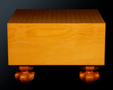 China grown Hon Kaya made Ten-masa Go board with legs (6.7-Sun/204 mm thick) No.71144F *Off-spec
