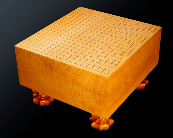 『2025 クリスマスSALE 第2弾』512-CSLG-05 中国産本榧脚付碁盤 天柾 6.2寸 訳有品 No.71145F