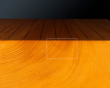 Japan grown Hon Kaya made Kiura Go board with legs (6.9-Sun/210 mm thick) No.71146F *Off-spec