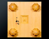 Board craftsman Mr. Torayoshi YOSHIDA made Japan grown Kaya miniature Go board with legs for 15mm diameter Go stones Tenchi-masa 4.2-Sun board No.74021F