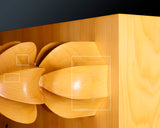 601-YDB-01 Board craftsman Mr. Torayoshi YOSHIDA made Hyuga Kaya Go Board with Legs Tenchi-masa 5.3-Sun (about 161 mm thick) No.74030F