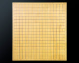 NBC-608-01 盤師 吉田寅義製作 日向榧脚付碁盤 天柾 5.0寸 No.74031F ＊タイトル戦使用盤 色紙、盤由来書付属