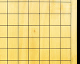 NBC-608-01 盤師 吉田寅義製作 日向榧脚付碁盤 天柾 5.0寸 No.74031F ＊タイトル戦使用盤 色紙、盤由来書付属