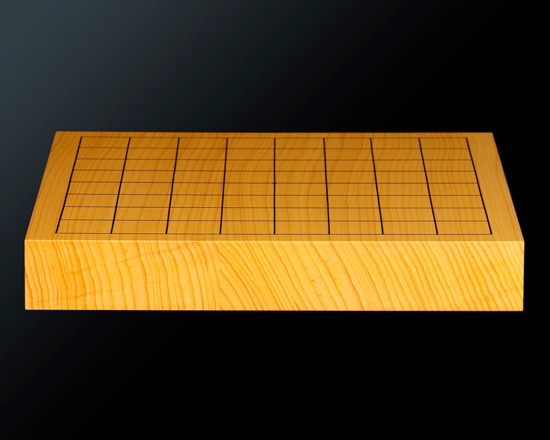 Board craftsman Mr.Miura of Yachimata Gobanten made Japan grown Hon-Kaya 9*9-ro Table Go board Ten-masa (Masame) 0.9-sun / 30 mm thick 2-piece composition board Haguruma-mori finish lines No.75001