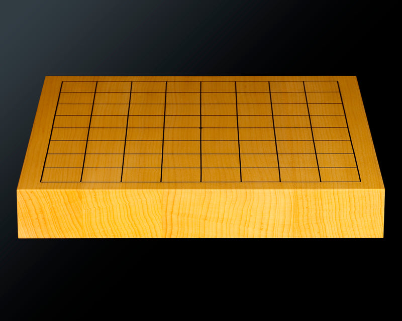 Board craftsman Mr.Miura of Yachimata Gobanten made Japan grown Hon-Kaya 9*9-ro Table Go board Ten-masa (Masame) 0.9-sun / 29 mm thick 4-piece composition board Haguruma-mori finish lines No.75002