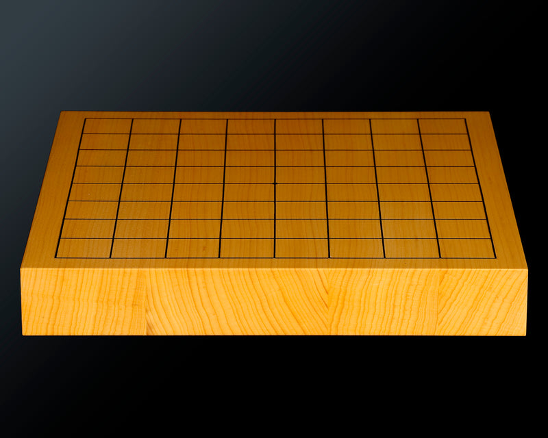 Board craftsman Mr.Miura of Yachimata Gobanten made Japan grown Hon-Kaya 9*9-ro Table Go board Ten-masa (Masame) 0.9-sun / 29 mm thick 4-piece composition board Haguruma-mori finish lines No.75002