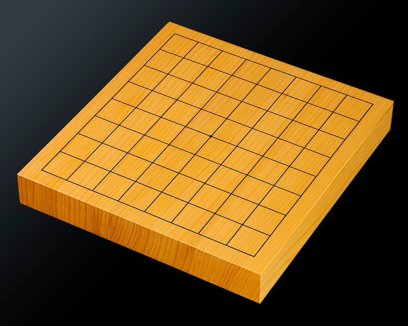 Board craftsman Mr.Miura of Yachimata Gobanten made Japan grown Hon-Kaya 9*9-ro Table Go board Ten-masa (Masame) 0.9-sun / 29 mm thick 2-piece composition board Haguruma-mori finish lines No.75003